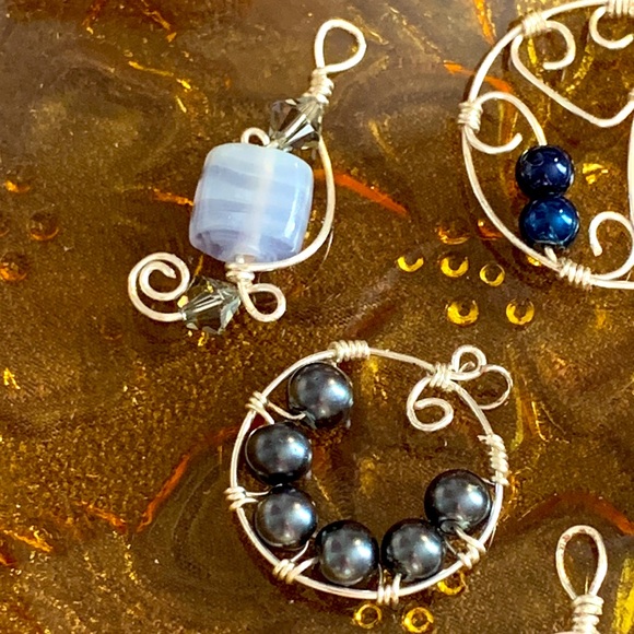 6 handmade wired pendant - Picture 3 of 4